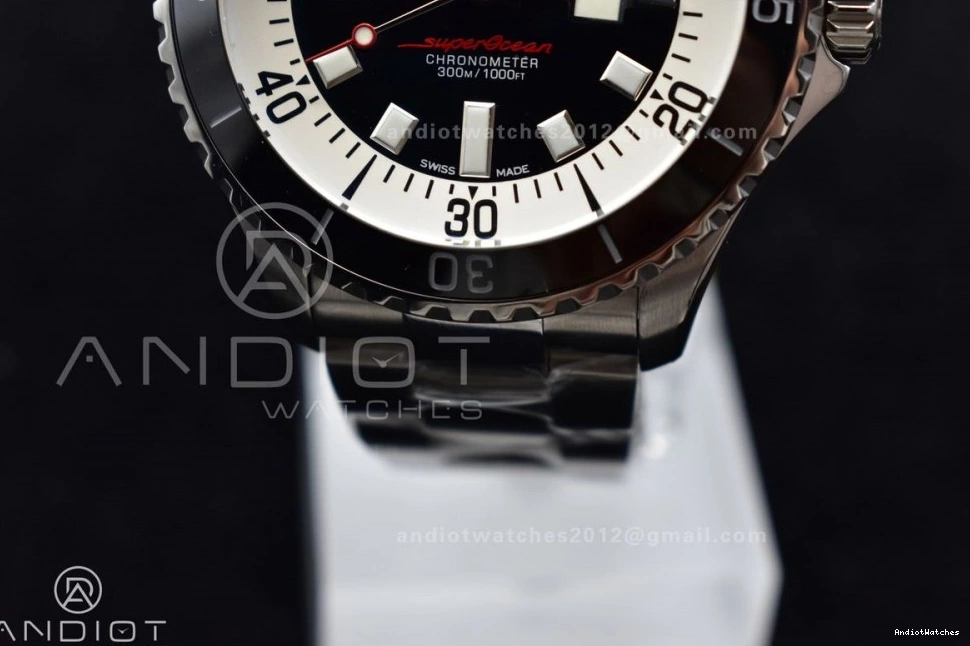Dial on Automatic Best 1:1 Bracelet 475 SS A Edition TF Black White SuperOcean 44 Chic 1231